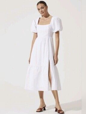ASTR The Label White Midi Dress